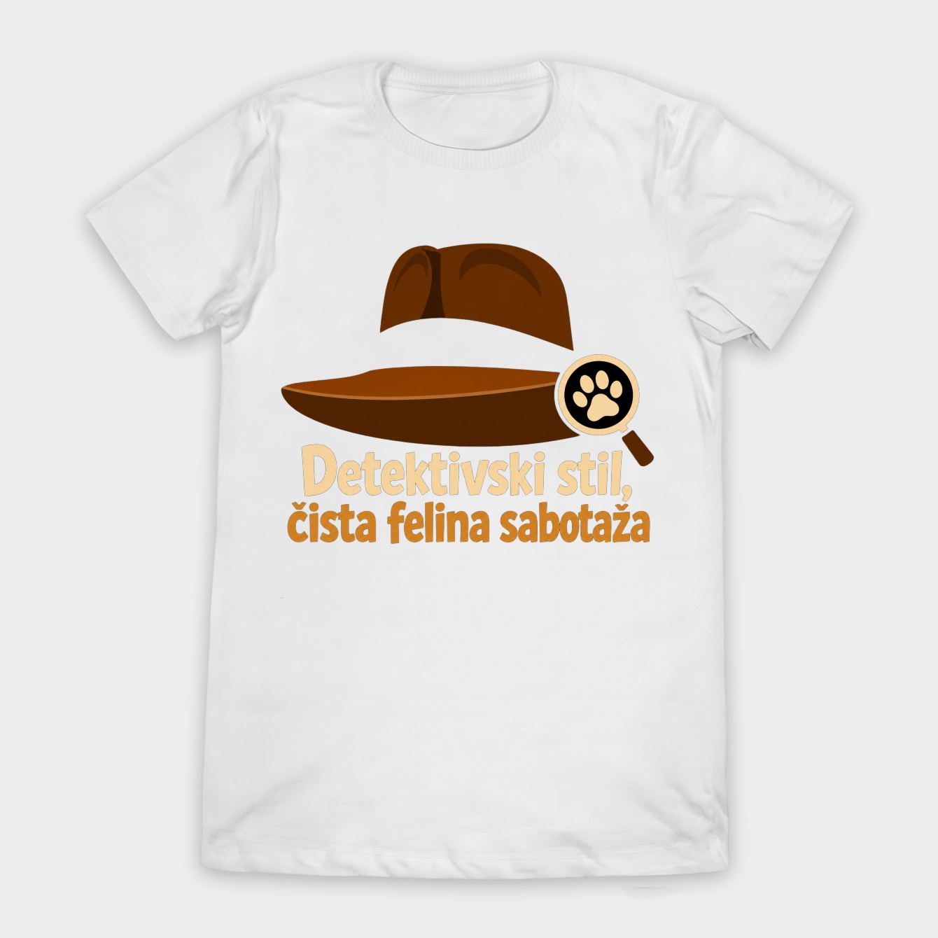 Blackout Fedora, Crisp Style Women's T-Shirt