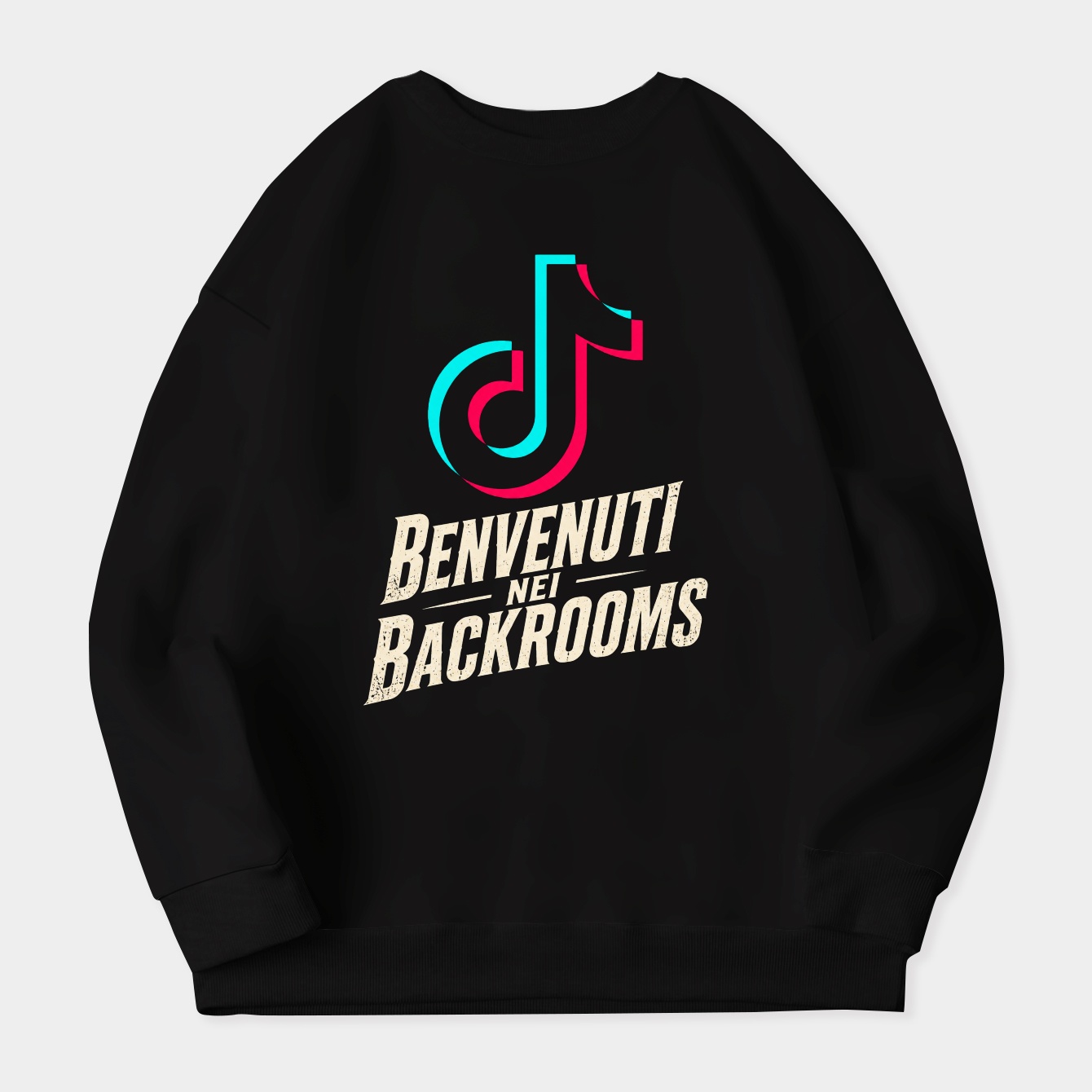 Blackout TikTok Backrooms Logo Women's Crewneck Sweatshirt