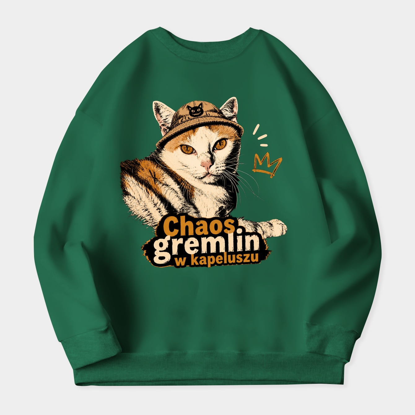 Noir Cat Closeup Women's Crewneck Sweatshirt