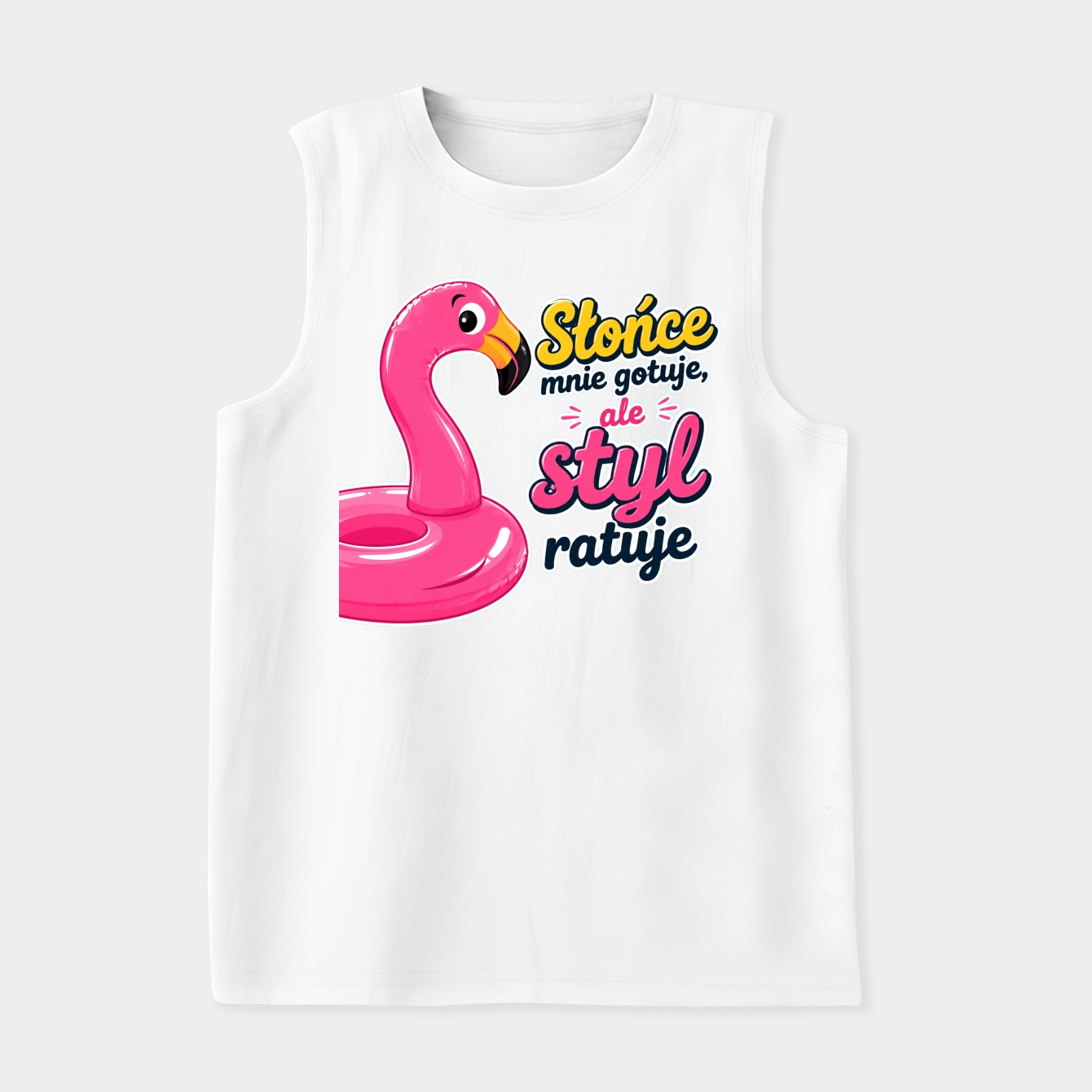 Flamingo Float Frenzy Women's Soft Tank Top