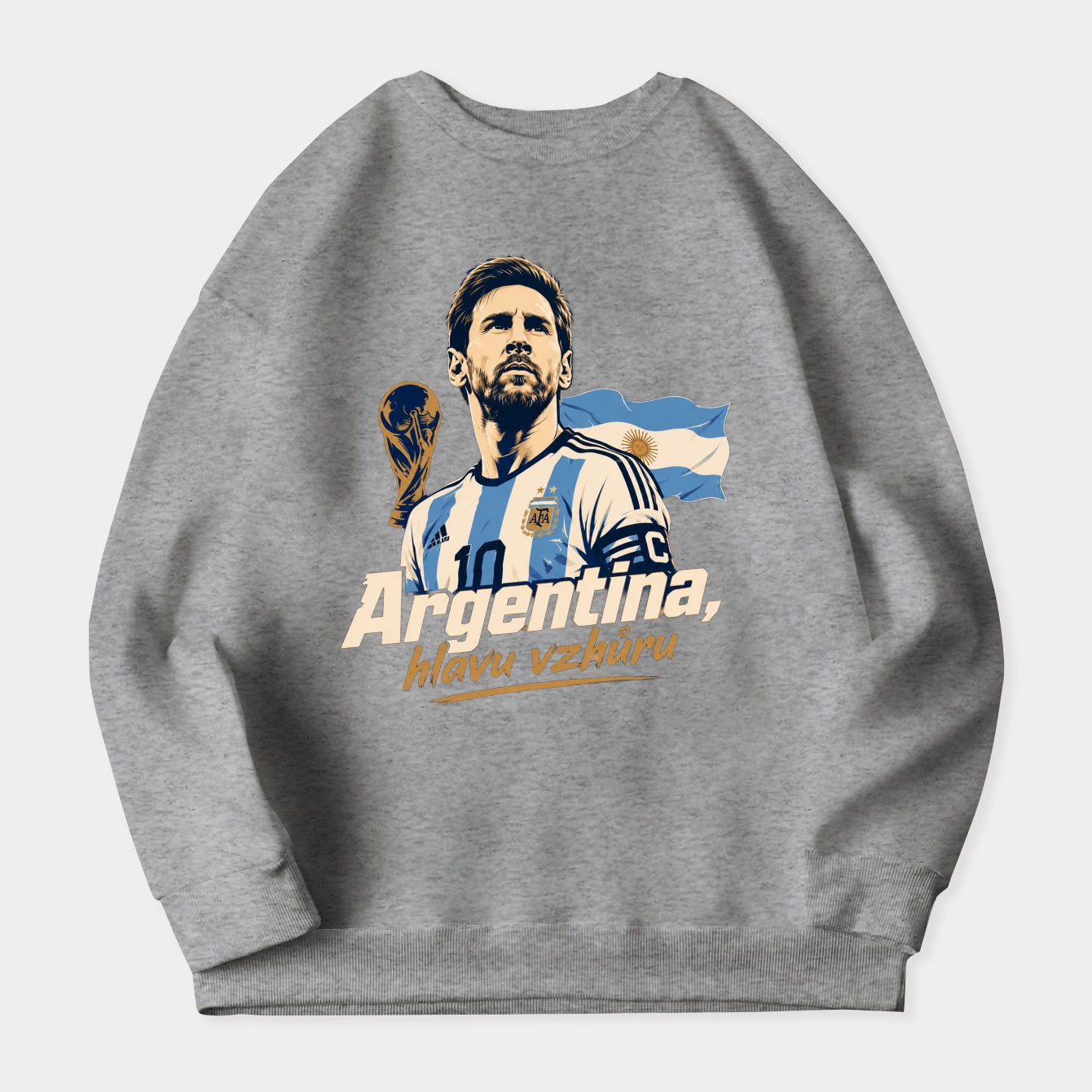 Messi Sports Poster Icon Women's Crewneck Sweatshirt